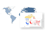 World, US states, counties & Canadian provinces
